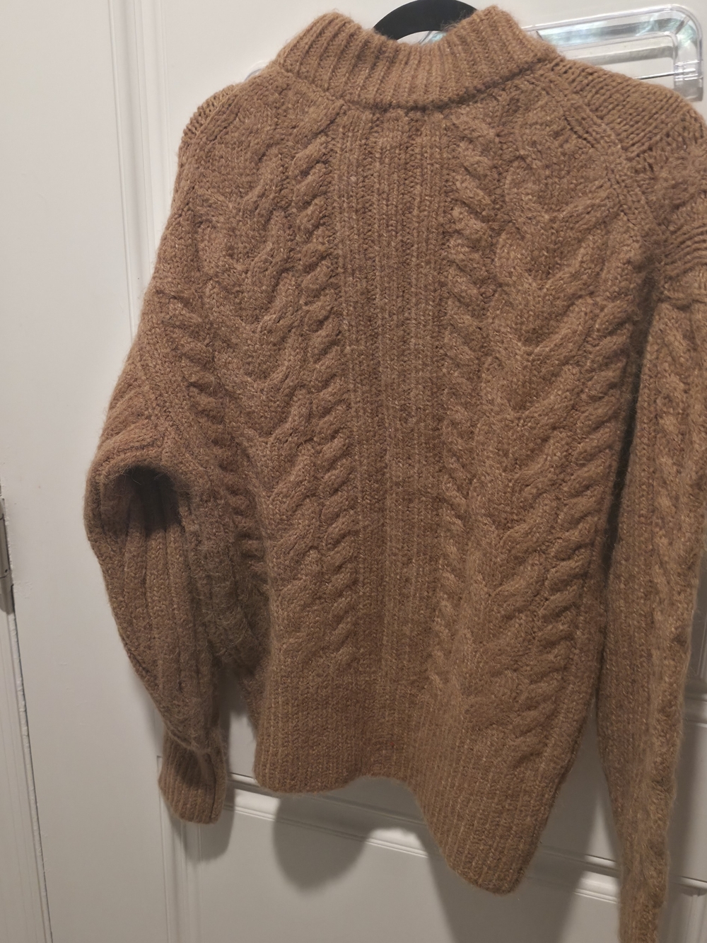 Heather Brown Cable Knit Sweater